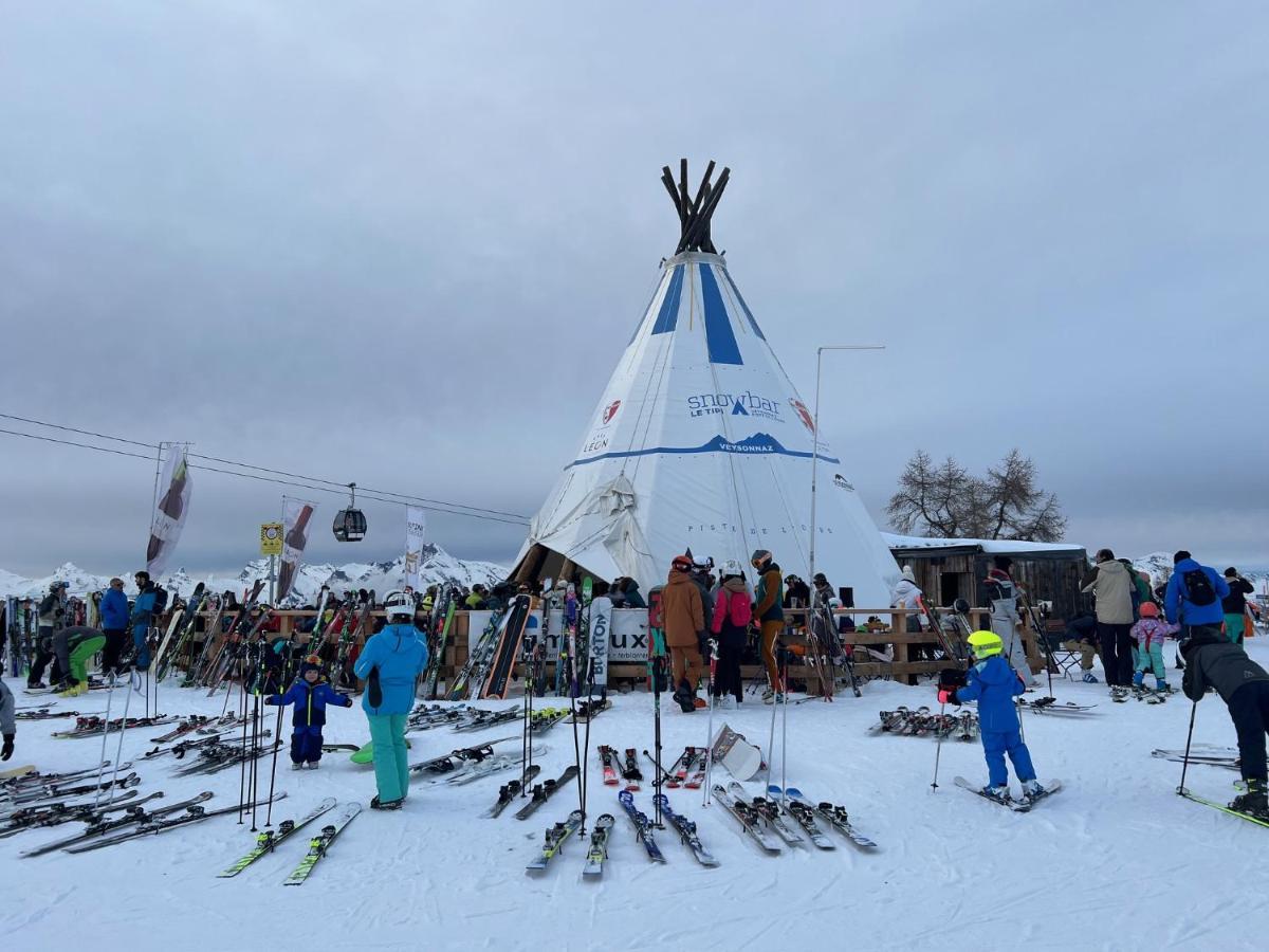 Cosy Studio For 4 Near Ski Lift, Melezes K22 Veysonnaz ภายนอก รูปภาพ